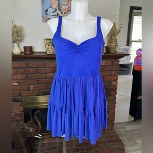 Blogilates Vibrant Blue Babydoll Tennis Dress -large